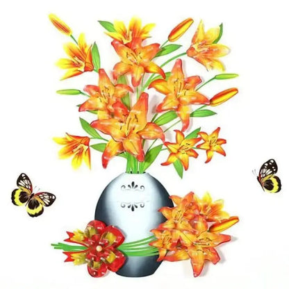 Rynx | 3D-Vase-Wall-Sticker – Removable Flower Decoration