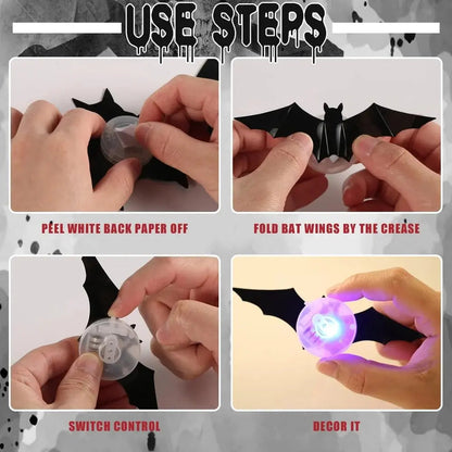 Rynx | 3D flying Halloween bat wall decorations