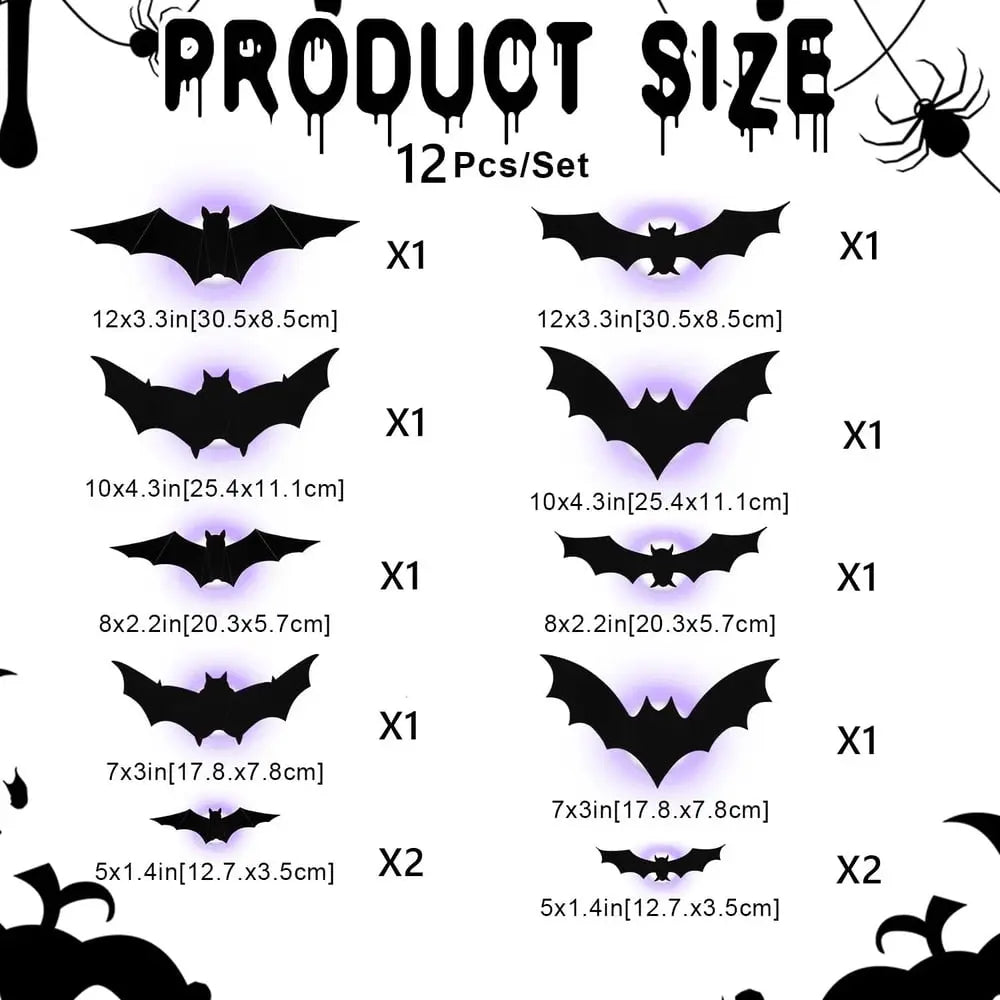 Rynx | 3D flying Halloween bat wall decorations