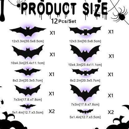 Rynx | 3D flying Halloween bat wall decorations