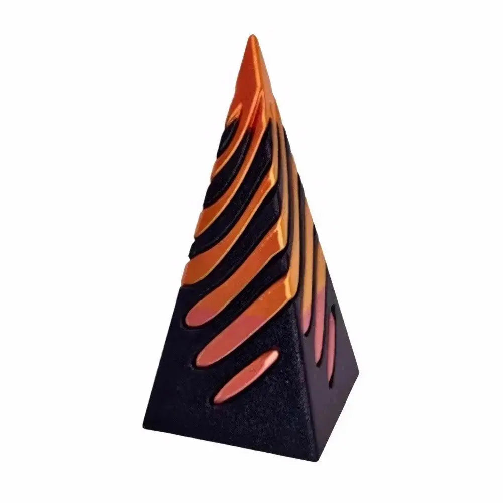 Rynx | 3D printed spiral cone pyramid toy – Unique visual magic desk sculpture