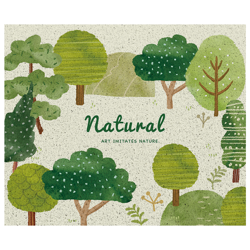 Rynx | Green natural trees PVC doormat
