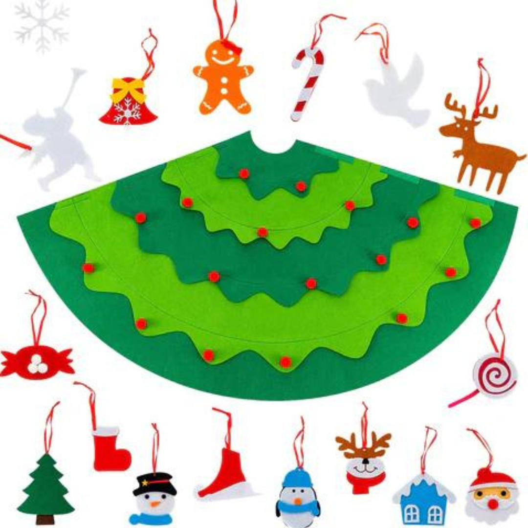 Rynx | 3D Frummies Felt Christmas Tree | Montessori DIY Decorating Christmas Tree with Children
