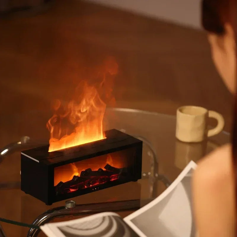 Rynx | Remote Control Colorful Flame Fireplace Aroma Diffuser