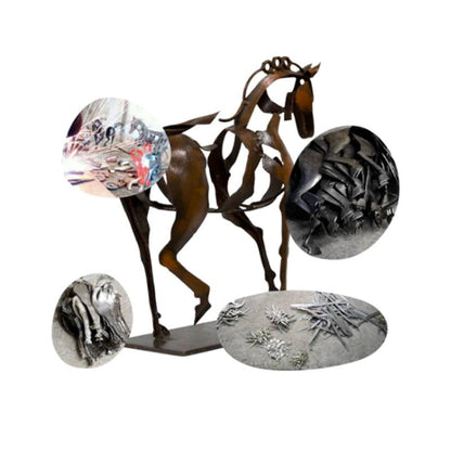 Rynx | Handmade Metal Horse Sculpture "Adonis"