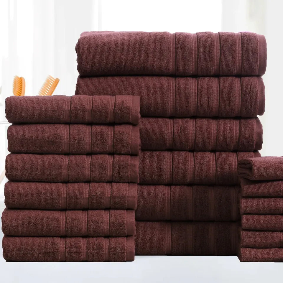 Rynx | 18-pieces: Bibb Home Zero Twist Egyptian cotton towel set