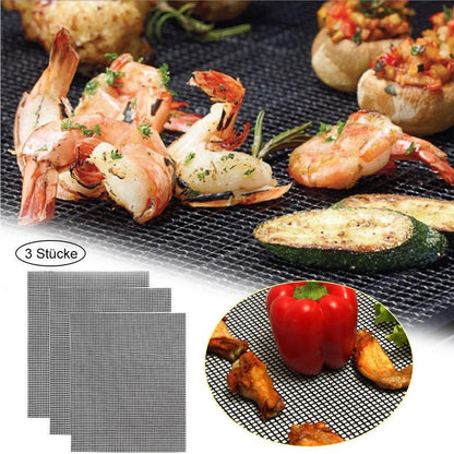 Rynx | Teflon mesh grill mat non-stick reusable, rectangular 33x40 cm, 1/3 pc