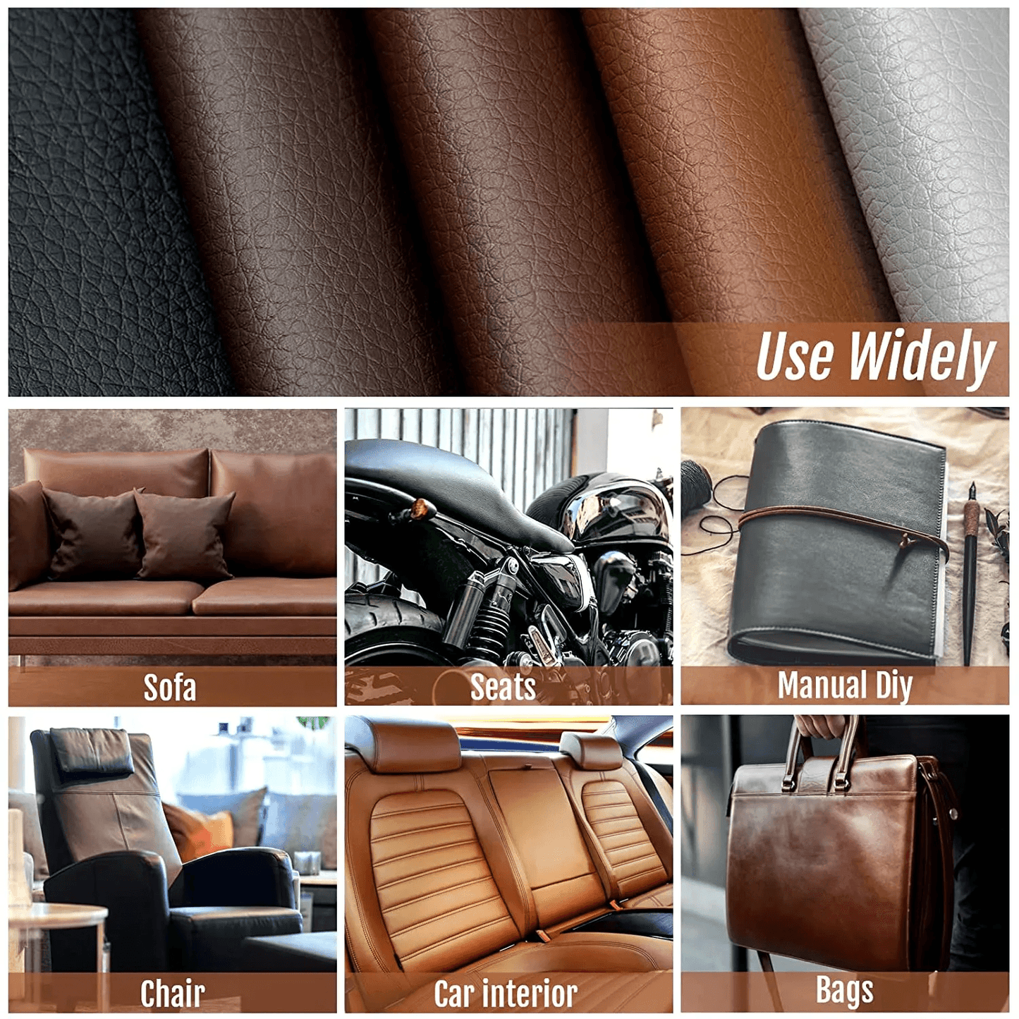 Rynx | Jumbo XL Luxe Litchi Leather Repair Stickers - Stylish Solutions for Elegant Furniture Repairs