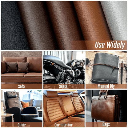 Rynx | Jumbo XL Luxe Litchi Leather Repair Stickers - Stylish Solutions for Elegant Furniture Repairs