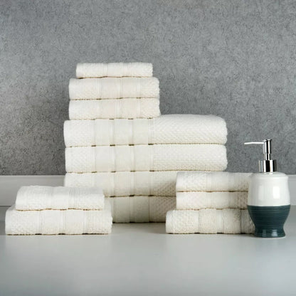Rynx | 12-piece: Bibb Home Egyptian Cotton Towel Set