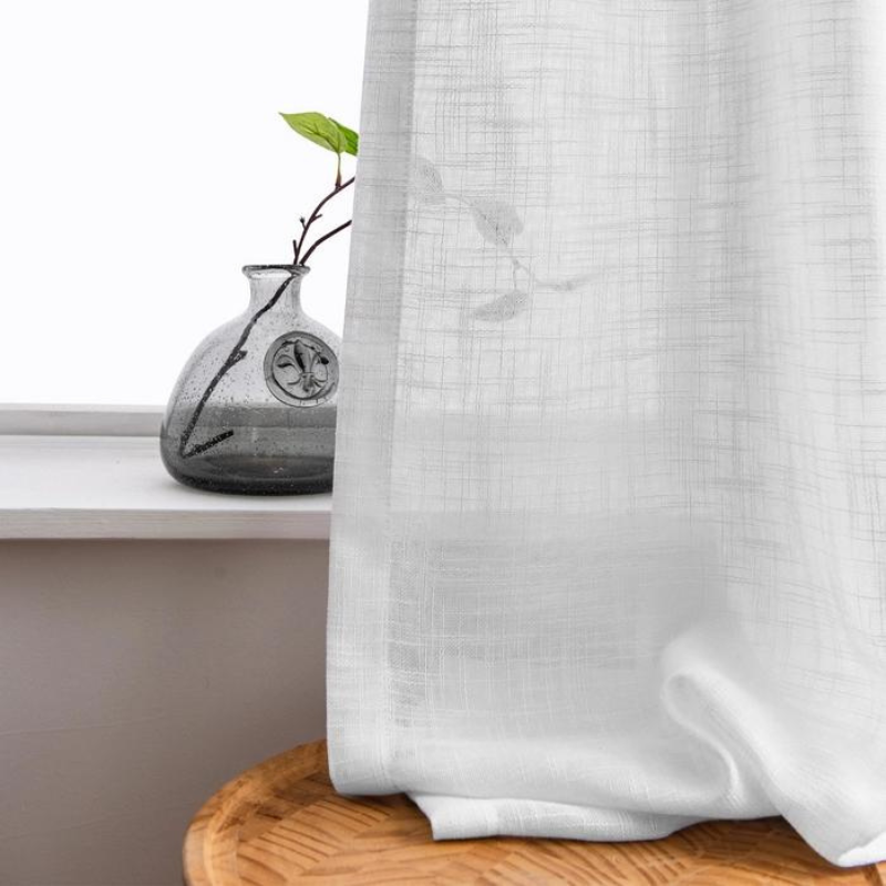 Rynx | Ela Linen Appearance Semi Transparent Curtains Tulle