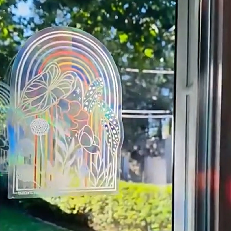 Rynx | PVC Colorful Adsorption Rainbow Glass Window Stickers, 6 pcs