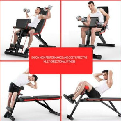 RYNX | Master Adjustable Weight Abdominal Bench Sit-Up Back Support RYNX | Flat Gym Exercise Wws