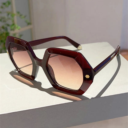 RYNX | Trendy Oversized Sunglasses for Women Bordeaux