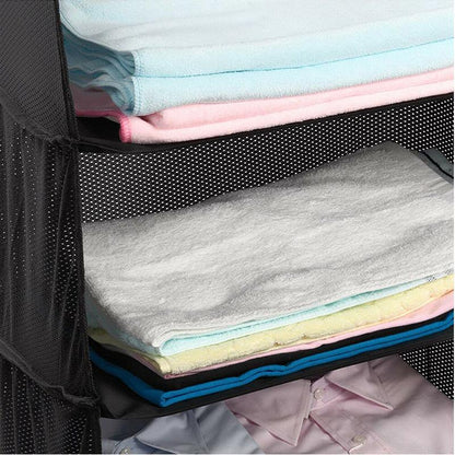 Rynx | 3-Layers Foldable Shelf Bag Multifunctional Thick Hook Travel Wardrobe Bag Storage Shelves