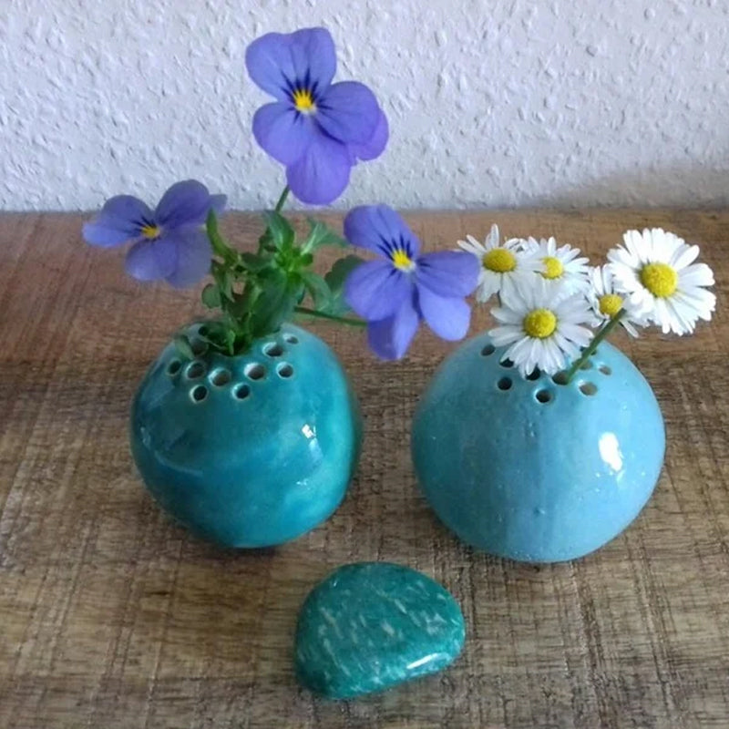Rynx | Perforated handmade vase flower stone table decoration