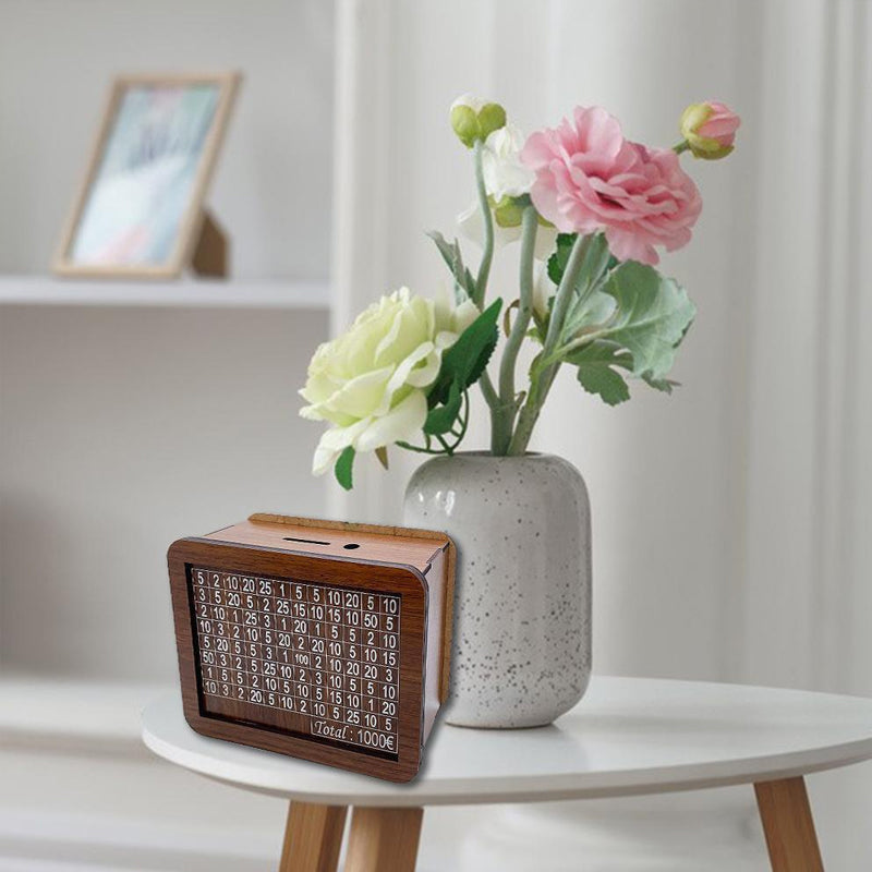 Rynx | Wooden piggy bank with counter