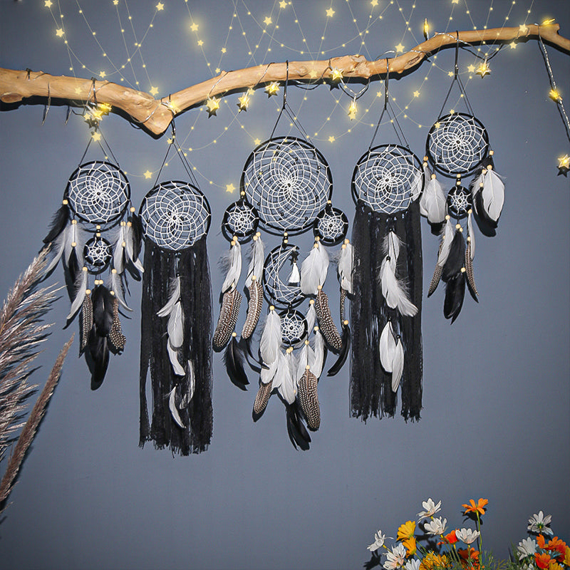 Rynx | Dreamcatcher Moon And Stars Hanging Over The Bed (5 Pieces)
