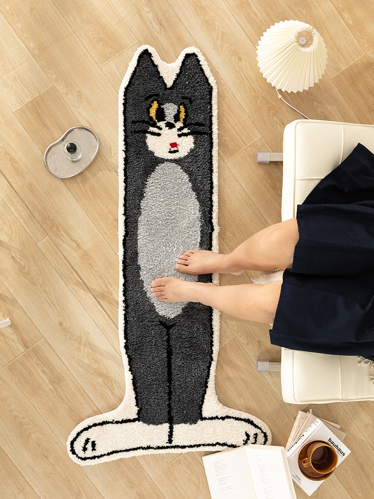 Rynx | Cat Tom Frog Bath Mat Bedroom Rug, Funny Cartoon Animal Soft Plush Water-Absorbing Mat, Machine Washable