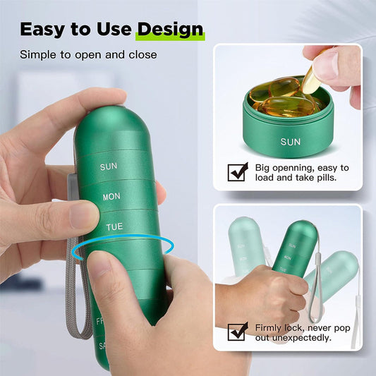 RYNX | 7 Days Portable Pill Organizer For Travel