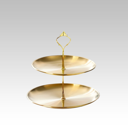 Rynx | SteelTower - 3-layer stainless steel cake stand | Serving platter for desserts and fruits