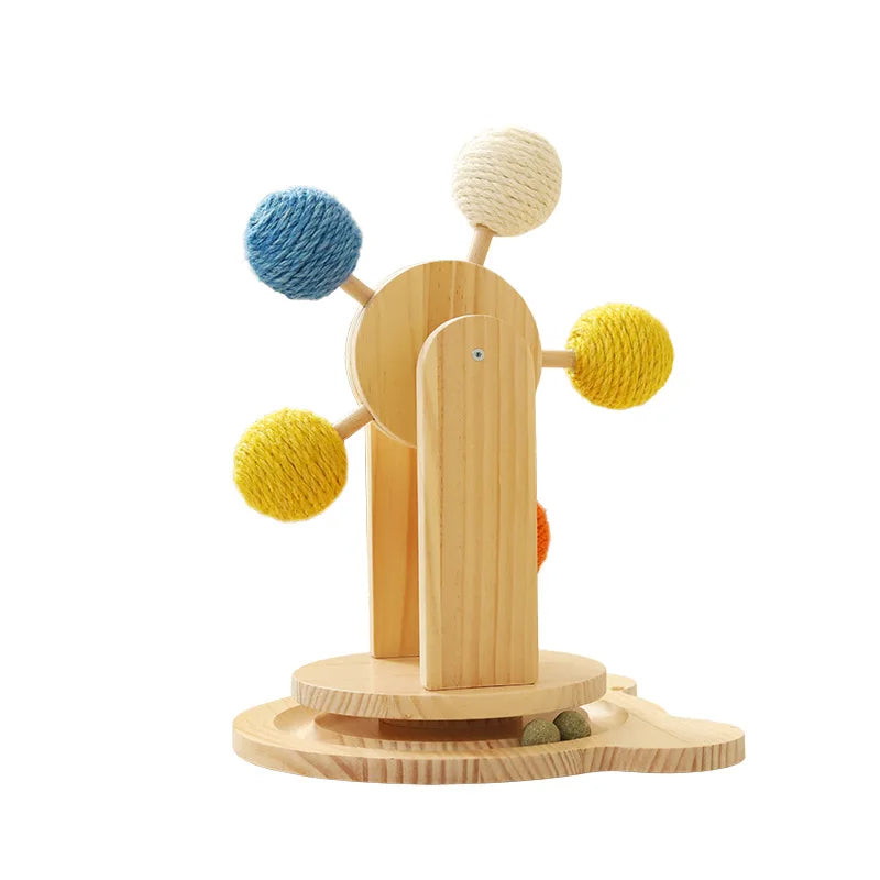 Rynx | Spin & Scratch Tower - Multifunctional Cat Scratching Post with Ferris Wheel