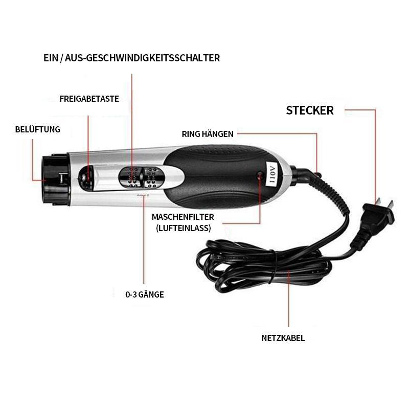 Rynx | 7in1 Professional multifunctional styling tools wide brush hair dryer straightener comb clip pipe roller brush