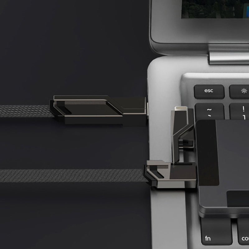 Rynx | 4-in-1 braided anti-tangle charging cable