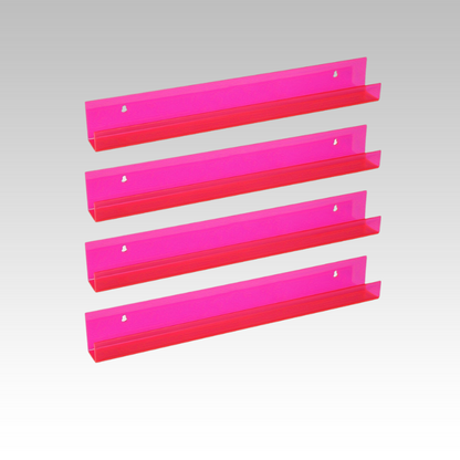 Rynx | AcrylicClear - Floating Transparent Storage Shelves for Bedroom, Living Room & Bathroom