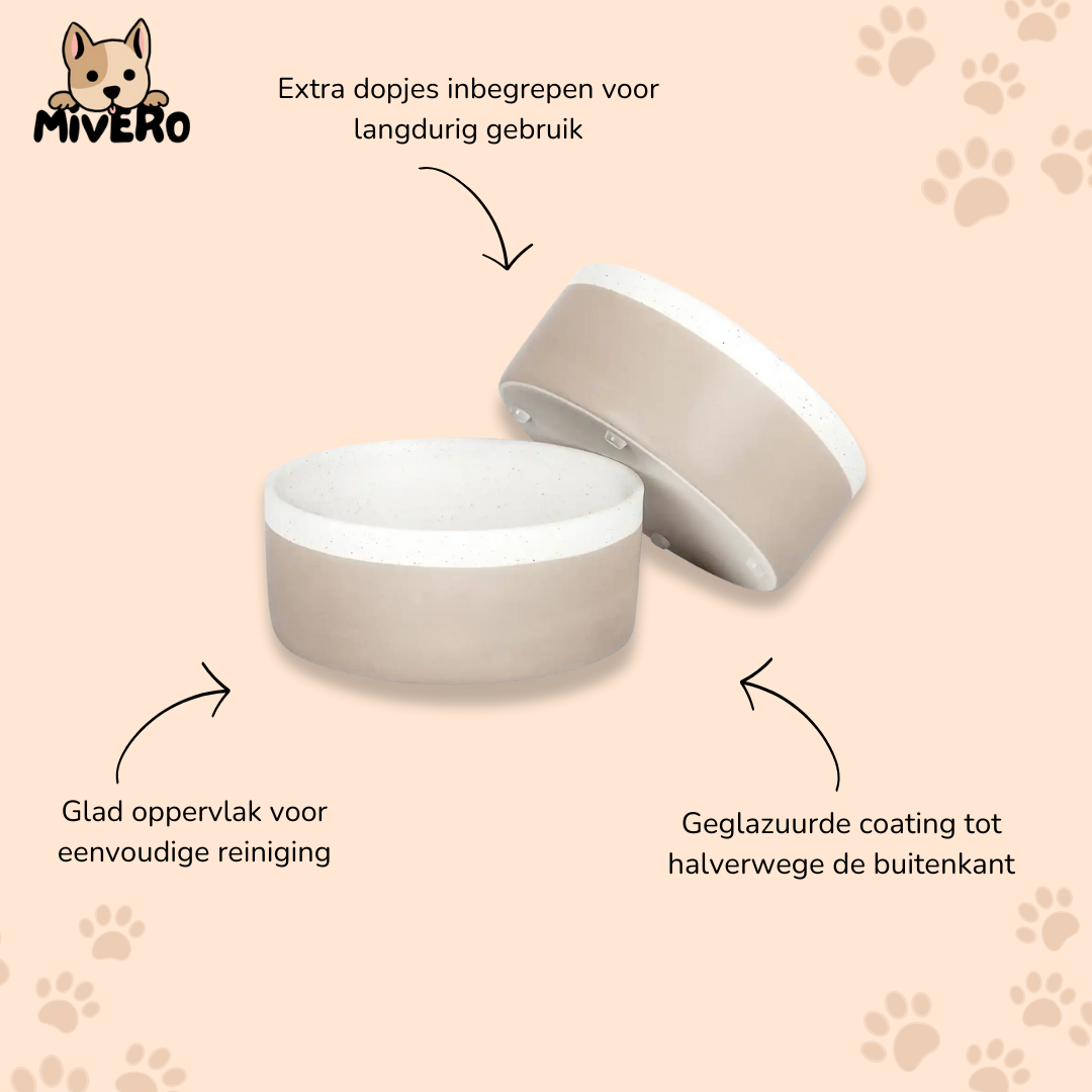 Rynx | HushDish - Ceramic Non-slip Dog Bowl