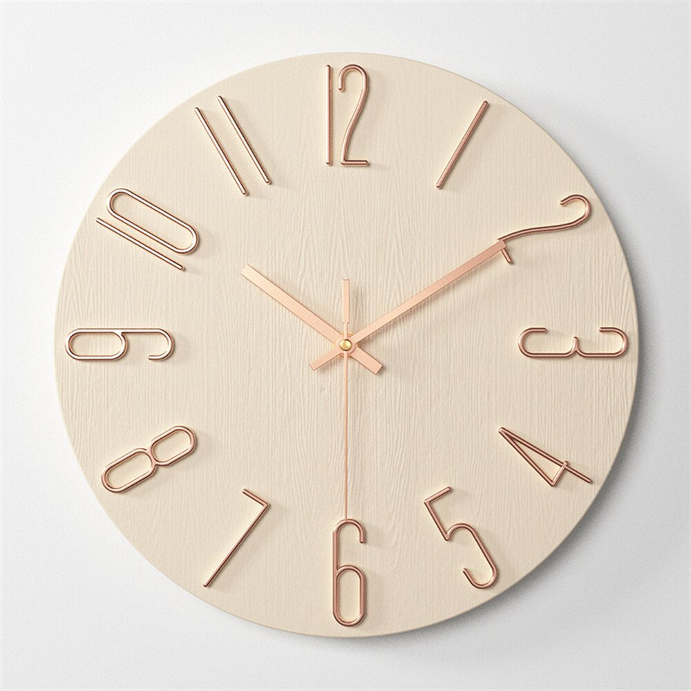 RYNX | Glowtech – Modern Plastic Wall Clock Rose gold