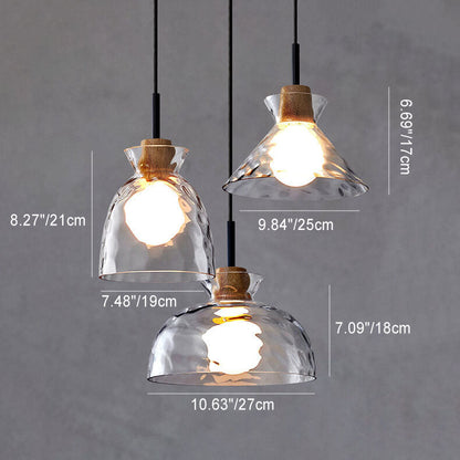 Rynx | LumaCrystal Nordic Pendant Light | Clear ribbed glass | 1-light | Scandinavian design | Decor for home