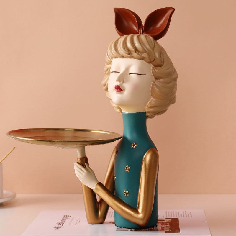 Rynx Creative Tray Girl Figure Key Holder