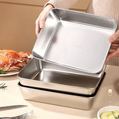 Rynx | Stainless steel square plate (with lid)