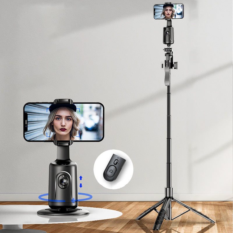 RYNX | 📸360° Rotation Smart Auto Face Object Tracking Holder Black With a selfie tripod