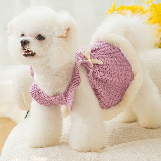 Rynx | Knit Dog Cat Sweater Dresses Keep Warm for Fall Winter