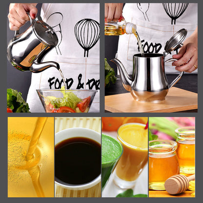 Rynx | Stainless Steel Oil Dispenser, Oil Dispenser with Removable Filter