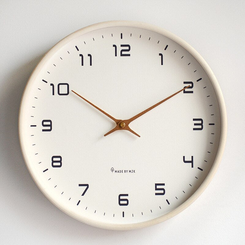 RYNX | Wall Clock In Wood - Scandinavian Simplicity Cream