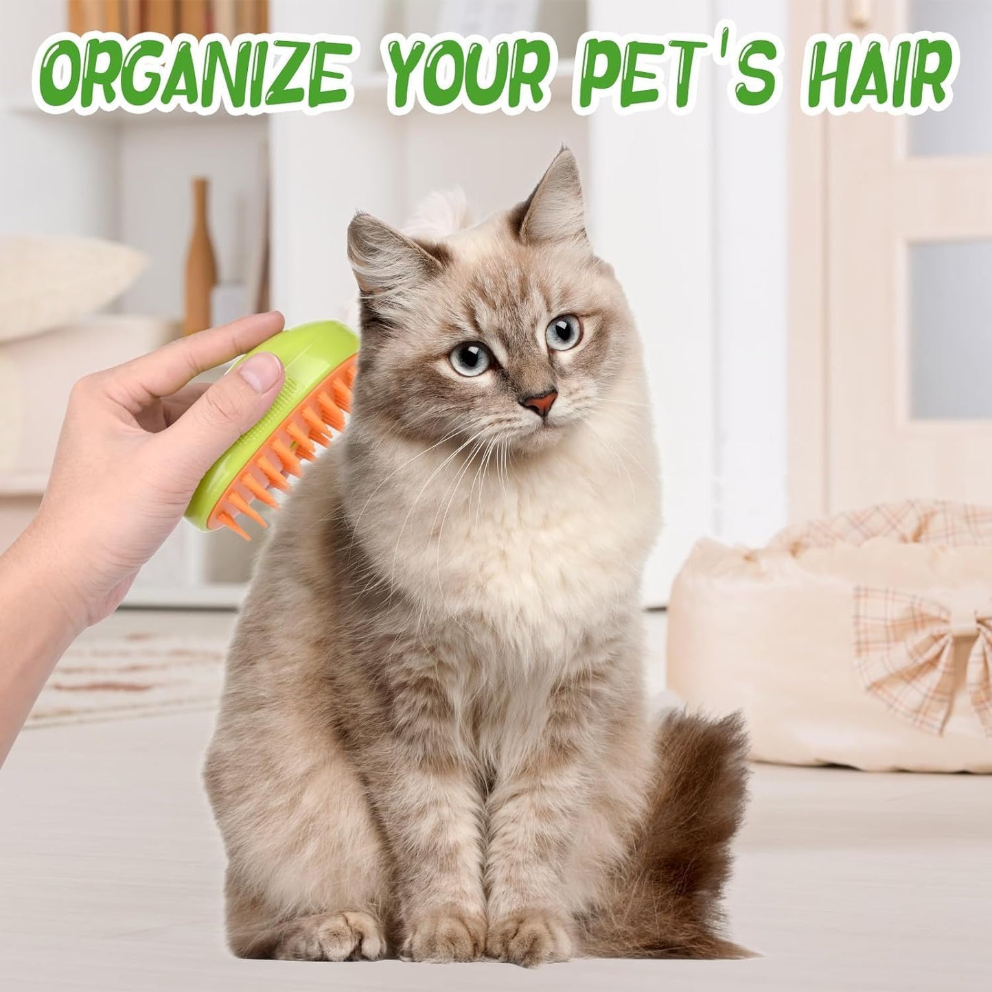 Rynx | Electric Spray Grooming Comb for Cats and Dogs with Soft Silicone Brush