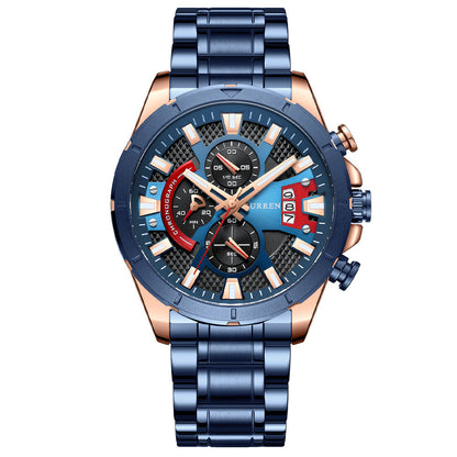 Rynx | Quartz watch with steel strap Watch calendar