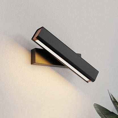 Rynx | Aqsa Modern LED Wall Lamp Indoor Reversible Rectangular Metal/Wood Living Room