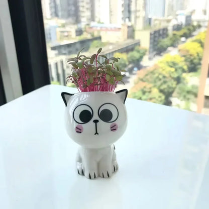 Rynx | Cute Mini Cat-Shaped Ceramic Planter Pot