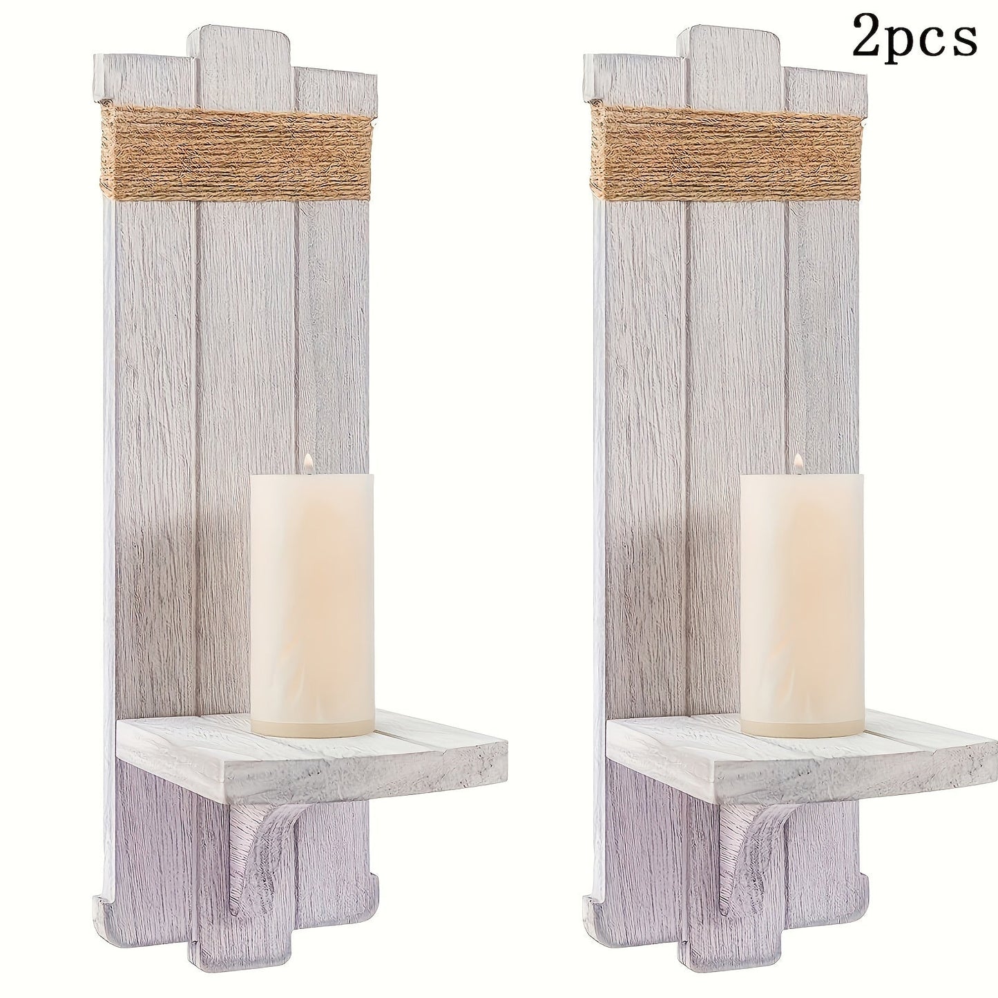 Rynx | Rustic Wood Candle Holder - Wall Decoration