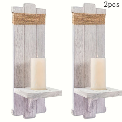 Rynx | Rustic Wood Candle Holder - Wall Decoration