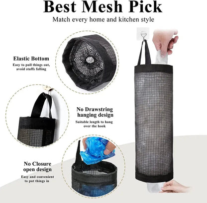 Rynx | Hanging Pocket Organizer – Breathable Mesh for Storing Kitchen Bags and Fruits/Veggies