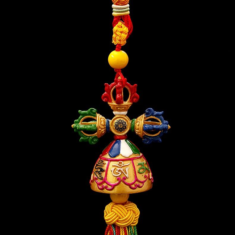 Rynx | Tibetan Ping'an hanging with Tantric Ten Phases Free Spinning Drum, Vajra mortar Bilanheng decorative pendant