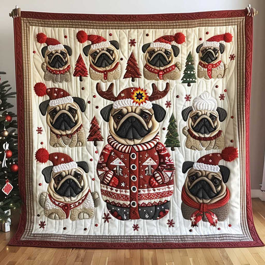 Rynx | Adorable Christmas Fashion Pug Quilt