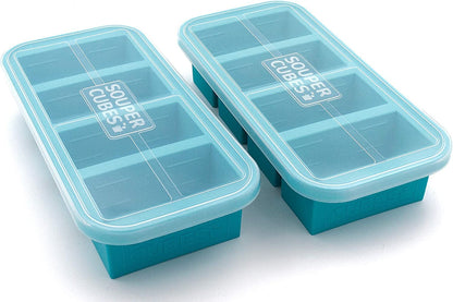 Rynx | Souper Cubes 1-cup Extra-Large Silicone Freezer Tray With Lid