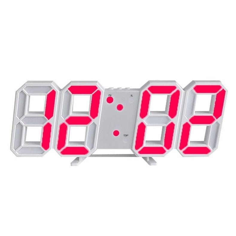 RYNX | 3D LED Wall Clock | Modern Digital Clock | Dimmable LED Light | Stylish Wall Decor