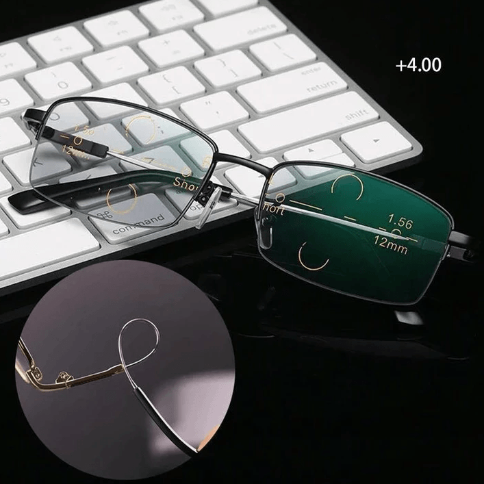 RYNX | Titanium Progressive Far And Near Range Dual-Use Reading Glasses